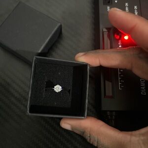 Elegant Silver Diamond Ring